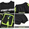 image:imageLOLANTA Hip Hop Dance Outfits for Boys 2 Piece Colorblock Streetwear Y2k Crewneck Long Sleeve Sweatshirt Kids Cargo Pants SetGreen