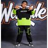 image:imageLOLANTA Hip Hop Dance Outfits for Boys 2 Piece Colorblock Streetwear Y2k Crewneck Long Sleeve Sweatshirt Kids Cargo Pants SetGreen