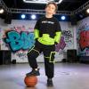 image:imageLOLANTA Hip Hop Dance Outfits for Boys 2 Piece Colorblock Streetwear Y2k Crewneck Long Sleeve Sweatshirt Kids Cargo Pants SetGreen