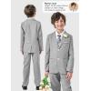 image:imageLOLANTA Boys Linen Suit Slim Fit Kids Lightweight Suit Jacket Pant Set for Family Gatherings Holiday Celebrations SchoolGrey