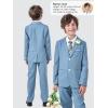 image:imageLOLANTA Boys Linen Suit Slim Fit Kids Lightweight Suit Jacket Pant Set for Family Gatherings Holiday Celebrations SchoolHaze Blue