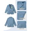 image:imageLOLANTA Boys Linen Suit Slim Fit Kids Lightweight Suit Jacket Pant Set for Family Gatherings Holiday Celebrations SchoolHaze Blue