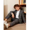 image:imageLOLANTA Boys Casual Suits Wedding Outfits Kids 2 Piece Gentleman Blazer and Pants Set DresswearGrey