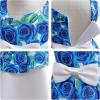 image:imageLOLANTA Flower Dresses for Girls Wedding Birthday Party Dress Stain Floral Princess Midi SundressBlue 56Y