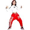 image:imageLOLANTA Kids Girls Dance Outfit Hip Hop Clothes Long Sleeve Pullover Tops Sweatpants Clothing Set