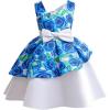 image:imageLOLANTA Flower Dresses for Girls Wedding Birthday Party Dress Stain Floral Princess Midi SundressBlue 56Y