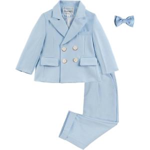 image:imageLOLANTA Boys Suits Set Wedding Ring Bearer Outfits Kids Tuxedos Blazer Suit Pant Bow tie Birthday Easter Clothes