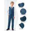 image:imageLOLANTA Boys Formal Suit 7 Piece Ring Bearer Outfit Kids Tuxedo No Tail Gentlman Slim Fit Dress ClothesBlue
