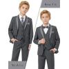 image:imageLOLANTA Boys Formal Suit 7 Piece Ring Bearer Outfit Kids Tuxedo No Tail Gentlman Slim Fit Dress ClothesGrey