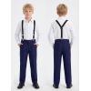 image:imageLOLANTA Boys Formal Suit 7 Piece Ring Bearer Outfit Kids Tuxedo No Tail Gentlman Slim Fit Dress ClothesNavy