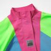 image:imageLOLANTA Boys Girls Color Block Jacket Track Pants Sets Hip Hop Dance Patchwork Clothes Unisex StreetwearNeon Green
