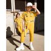 image:imageLOLANTA Boys Girls Jumpsuit Short Sleeve ZipFront Coveralls Kpop Streetwear Hip Hop Dance CostumesYellow