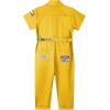 image:imageLOLANTA Boys Girls Jumpsuit Short Sleeve ZipFront Coveralls Kpop Streetwear Hip Hop Dance CostumesYellow