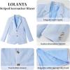 image:imageLOLANTA Boys Seersucker Blazer Jacket Kids Lightweight Striped Blazers for Formal Casual Events Dress Outfits Tuxedo SuitBlue