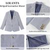 image:imageLOLANTA Boys Seersucker Blazer Jacket Kids Lightweight Striped Blazers for Formal Casual Events Dress Outfits Tuxedo SuitNavy