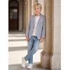 image:imageLOLANTA Boys Seersucker Blazer Jacket Kids Lightweight Striped Blazers for Formal Casual Events Dress Outfits Tuxedo SuitNavy