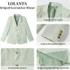 image:imageLOLANTA Boys Seersucker Blazer Jacket Kids Lightweight Striped Blazers for Formal Casual Events Dress Outfits Tuxedo SuitSagegreen
