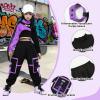 image:imageLOLANTA Girls Hip Hop Dance Clothes 3PCS Crop Top Cargo Pants Sets Active OutfitsPurple