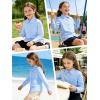 image:imageLOLANTA Girls Long Sleeve Button Down Shirts Kids Stretch Stain Resistant School Uniform Dress Shirt with Patch PocketLightblue