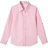 image:imageLOLANTA Girls Long Sleeve Button Down Shirts Kids Stretch Stain Resistant School Uniform Dress Shirt with Patch PocketLightpink