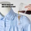 image:imageLOLANTA Girls Long Sleeve Uniform Shirt Kids Stretch Button Down Dress Shirts Stain Resistant Blouse with Peter Pan CollarLightblue