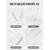 image:imageLOLANTA Girls Long Sleeve Uniform Shirt Kids Stretch Button Down Dress Shirts Stain Resistant Blouse with Peter Pan CollarWhiteDoll Collar