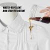 image:imageLOLANTA Girls Long Sleeve Uniform Shirt Kids Stretch Button Down Dress Shirts Stain Resistant Blouse with Peter Pan CollarWhiteDoll Collar
