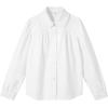 image:imageLOLANTA Girls Long Sleeve Uniform Shirt Kids Stretch Button Down Dress Shirts Stain Resistant Blouse with Peter Pan CollarWhiteDoll Collar
