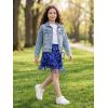 image:imageLOLANTA Girls Sequin Fringe Skirts Sparkle Layered Tassel Elatic Waist Disco Rave Party Dance Skirt with LiningBlue