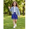 image:imageLOLANTA Girls Sequin Fringe Skirts Sparkle Layered Tassel Elatic Waist Disco Rave Party Dance Skirt with LiningBlue