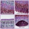 image:imageLOLANTA Girls Sequin Fringe Skirts Sparkle Layered Tassel Elatic Waist Disco Rave Party Dance Skirt with LiningPurple