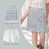 image:imageLOLANTA Girls Sequin Fringe Skirts Sparkle Layered Tassel Elatic Waist Disco Rave Party Dance Skirt with LiningSilver