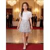 image:imageLOLANTA Girls Sequin Fringe Skirts Sparkle Layered Tassel Elatic Waist Disco Rave Party Dance Skirt with LiningSilver