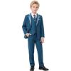 image:imageLOLANTA Boys Formal Suit 7 Piece Ring Bearer Outfit Kids Tuxedo No Tail Gentlman Slim Fit Dress ClothesBlue