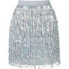 image:imageLOLANTA Girls Sequin Fringe Skirts Sparkle Layered Tassel Elatic Waist Disco Rave Party Dance Skirt with LiningSilver