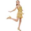 image:imageLOLANTA 2Pcs Girls Sequin Fringe Dress Salsa Cha Cha Tassel Latin Dance Dress amp Shorts Adjustable Spaghetti Strap 513 YrsGold