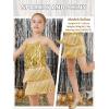 image:imageLOLANTA 2Pcs Girls Sequin Fringe Dress Salsa Cha Cha Tassel Latin Dance Dress amp Shorts Adjustable Spaghetti Strap 513 YrsGold