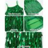 image:imageLOLANTA 2Pcs Girls Sequin Fringe Dress Salsa Cha Cha Tassel Latin Dance Dress amp Shorts Adjustable Spaghetti Strap 513 YrsGreen