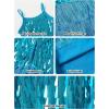 image:imageLOLANTA 2Pcs Girls Sequin Fringe Dress Salsa Cha Cha Tassel Latin Dance Dress amp Shorts Adjustable Spaghetti Strap 513 YrsLakeblue