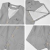image:imageLOLANTA Boys Linen Suit 4 Piece Summer Gentleman Outfit Kids Dress Vest Shirt Shorts Set for Beach Wedding GraduationGrey