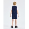 image:imageLOLANTA Boys Linen Suit 4 Piece Summer Gentleman Outfit Kids Dress Vest Shirt Shorts Set for Beach Wedding GraduationNavy