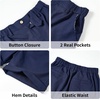 image:imageLOLANTA Boys Linen Suit 4 Piece Summer Gentleman Outfit Kids Dress Vest Shirt Shorts Set for Beach Wedding GraduationNavy
