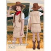 image:imageLOLANTA Cowgirl Outfits for Girls Boho Western Fringe Vest Skirt 2Pcs Set Kids Suede Tassel Country Concert Rodeo ClothesBeige