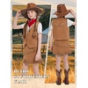 image:imageLOLANTA Cowgirl Outfits for Girls Boho Western Fringe Vest Skirt 2Pcs Set Kids Suede Tassel Country Concert Rodeo ClothesBrown