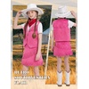 image:imageLOLANTA Cowgirl Outfits for Girls Boho Western Fringe Vest Skirt 2Pcs Set Kids Suede Tassel Country Concert Rodeo ClothesRose