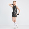 image:imageLOLANTA Girls Sequins Dance Clothes Dress 414 Yrs Sparkle Hip Hop Jazz Dance Outfit Sleeveless Top and ShortsBlack