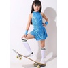 image:imageLOLANTA Girls Sequins Dance Clothes Dress 414 Yrs Sparkle Hip Hop Jazz Dance Outfit Sleeveless Top and ShortsSky Blue
