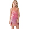 image:imageLOLANTA Girls Sequins Dance Clothes Dress 414 Yrs Sparkle Hip Hop Jazz Dance Outfit Sleeveless Top and ShortsMagic Pink