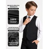 image:imageLOLANTA Boys Formal Suit Vest Slim Fit Pockets Adjustable Back Strap Wedding Ring Bearer Homecoming Dress Waistcoat VestBlack