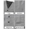 image:imageLOLANTA Boys Formal Suit Vest Slim Fit Pockets Adjustable Back Strap Wedding Ring Bearer Homecoming Dress Waistcoat VestGrey